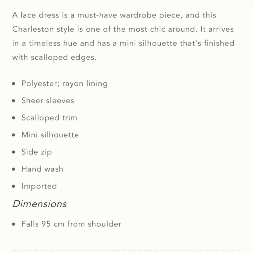 Anthro white lace dress beautiful details. NWT - Picture 2 of 3